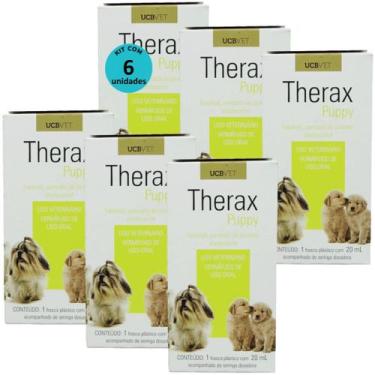 Imagem de Therax Puppy 20ml Para Cães ucbvet Kit Com 6