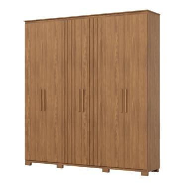 Imagem de Guarda Roupa Ávila 6 Portas 4 Gavetas Ripados/Soft  Nature