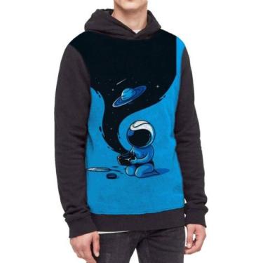 Imagem de Moletom Com Capuz Astronauta Univerço Ref:177 - smoke, Preto, GG