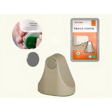 Imagem de Fixador Trava Porta Magnético Prended Marrom Claro