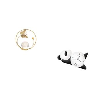 Imagem de Fenteer Escultura de Bola de Panda de Cristal, Estatueta de Metal, Ornamento de Mesa, Estátua, Suporte, Decoração Moderna E Fofa para Casa, Corredor, Lareira,