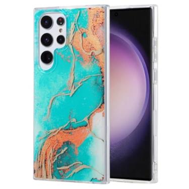 Imagem de HJZSZX Capa protetora para Galaxy S23 FE com padrão de mármore e pintura colorida à prova de choque (para Galaxy S23 FE/JDCS DLS L4)