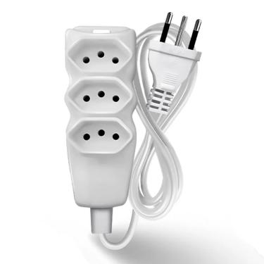 Imagem de Extensao Cabo 2p T Pp Plano 3x0,75 5m Branca