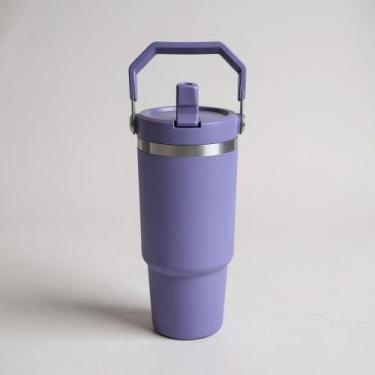 Imagem de Garrafa Térmica 900ML Com Bico Com Alça Flip Tumbl Aço Inoxidável Acad