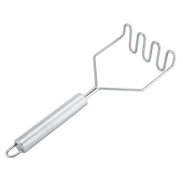 Imagem de Espremedor de batatas profissional de aço inoxidável, alça grande para pendurar facilmente, ferramenta de cozinha segura para lava-louças para triturar legumes, frutas