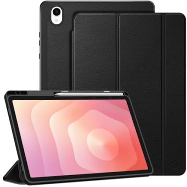 Imagem de Fintie Capa fina para Samsung Galaxy Tab S11 5G modelo 2025 de 11 polegadas (SM-X730/X736B) com suporte de caneta S integrado, capa traseira com suporte inteligente de TPU macio, função despertar