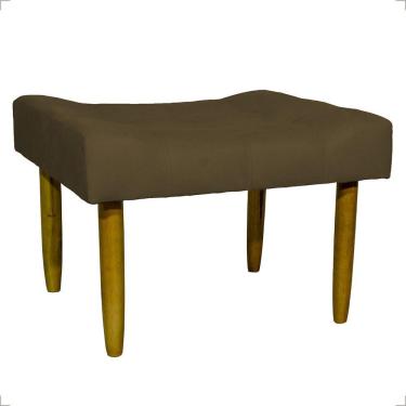 Imagem de Puff Decorativo Confortável Retangular Para Sala Recepção Quarto Requinte Suede Cores Pés Palito