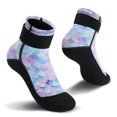 Imagem de Meias Yikayin de 3 mm de neoprene para crianças antiderrapantes