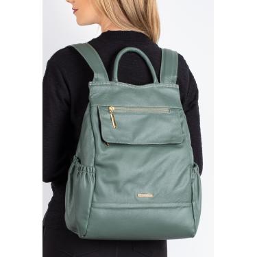 Imagem de Mochila antifurto de couro liso Suelen