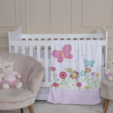 Imagem de Manta Soft Estampada Baby 0,75 x 1,00 Quarto Bebê Aconchegante Criança
