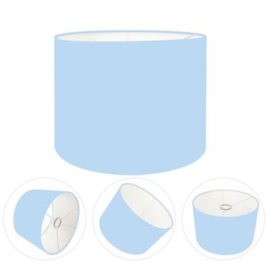Imagem de Cúpula Abajur Cilíndrica Cp-8011 Ø30x21cm Azul Bebê - Vivare