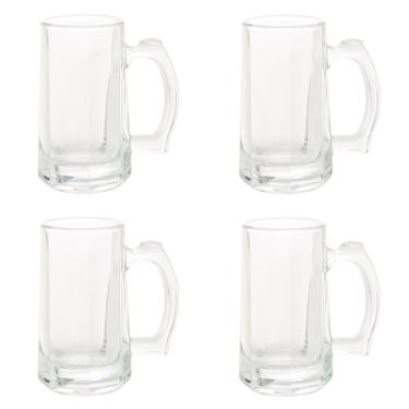 Imagem de Conjunto 4 Canecas Para Chopp E Cerveja 365 Ml De Vidro Zero Graus Lyor