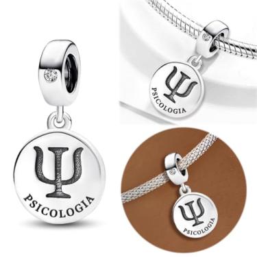 Imagem de 1 peça de berloque de prata elegante para mulheres, faça você mesmo e roupa diária combinando joias decoração presente para mamãe, 21.75*10.88mm, Prata, Sem Pedra Preciosa