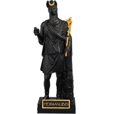 Imagem de Estátua Hermanubis - Deus Egípcio Romano (Cor Aurum Noctis)