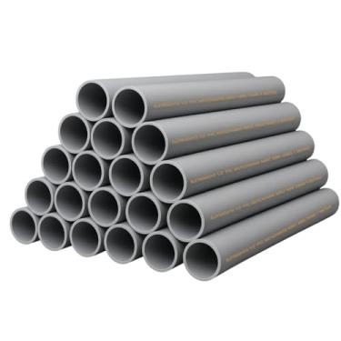 Imagem de Conjunto 20 Barra Eletroduto 1/2pol 1 Metro Pvc Antichamas (Cinza)