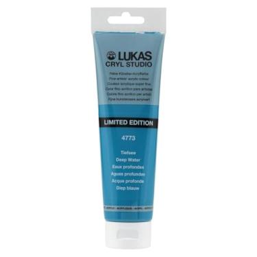 Imagem de Lukas CRYL Studio Tinta acrílica para artistas, águas profundas, tubo de 125 ml - Tintas acrílicas de alto pigmento para pintura em tela, trabalhos em grande escala - Viscosidade média, mistura de