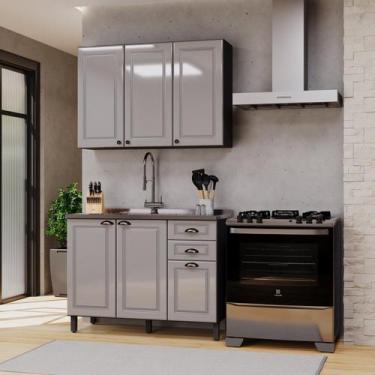 Imagem de Cozinha Americana Modulada 2 Peças Balcão sem Tampo Paris - Indekes