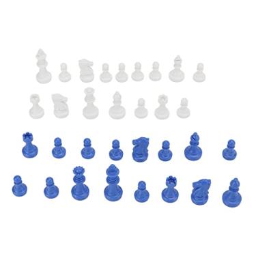Imagem de Zerodis Mini Peças de Xadrez Conjunto Ps Material 32 Peças de Reposição Portátil para Reuniões Familiares e Atividades Ao Ar Livre Xadrez Lazer Esportes (#3)