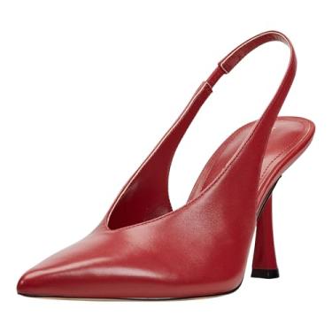 Imagem de Marc Fisher LTD Esther Pump feminino, Couro vermelho 610, 41