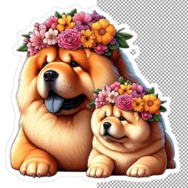 Imagem de Adesivo de Animais e Flores para Quarto Infantil Decorativo Kawaii Caderno Parede Fofinho 50x50cm