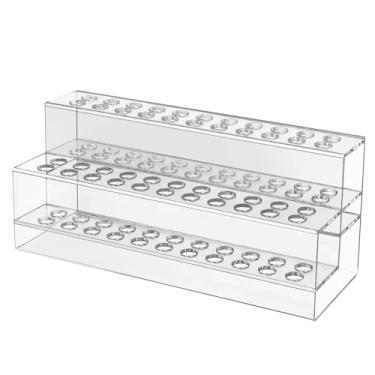 Imagem de SBYURE Suporte de caneta de acrílico, suporte de exibição de caneta transparente com 44 compartimentos, suporte de lápis para sobrancelha, suporte artístico para pincéis de maquiagem, organizador para