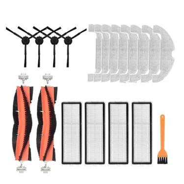 Imagem de Detachable Main Brush Hepa Filter Side Brush Mop Cloth Compatible With Xiaomi Mi STYTJ05ZHM Robot Vacuum-Mop 2 Ultra Cleaner Spare Part(Red)