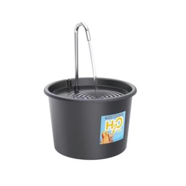 Imagem de Fonte Bebedouro para Cães e Gatos com Torneira Inox (Preto)