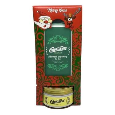 Imagem de Kit Natalino Caballeros (Shampoo Refreshing Tea Tree 140ml + Matte Cream 100g + Caixa Presente)