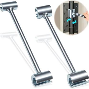 Imagem de Poxtedsr Kit de ferramentas de ajuste de dobradiça de porta, chave de ajuste de lacuna de dobradiça de 0,8-2,5 cm, ferramenta de reparo de dobradiça de porta para incêndio, segurança, portas de sala