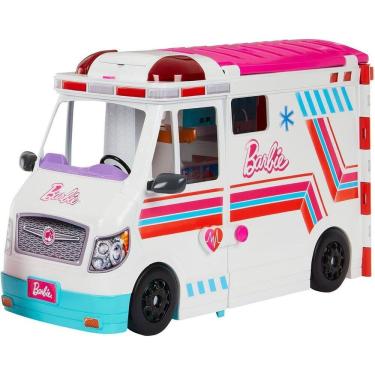 Imagem de Conjunto Ambulância Resgate Da Barbie Luz E Som Mattel Hkt79