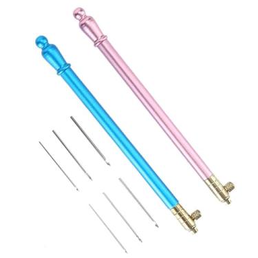 Imagem de Gancho de crochê Bordado, Tambor Francês, Miçangas, Lantejoulas, Alça de Aço Inoxidável, Kit de Ferramentas de Costura para tricô Doméstico