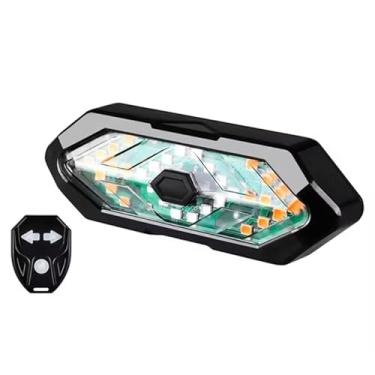 Imagem de Lanterna Traseira De Bicicleta Com Controle Remoto Carregamento USB Pisca Traseiro Bike