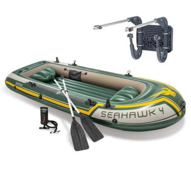 Imagem de Bote Inflável Intex Seahawk 4 Pessoas 400 Remo Suporte Motor