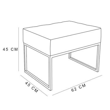 Imagem de Puff Lisa Suede Base Metálica Industrial Prata Rosa Bebê