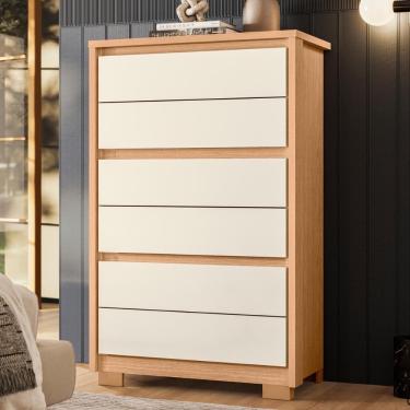 Imagem de Comoda 6 Gavetas Moreira Sales Freijo Off White