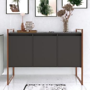 Imagem de Buffet 3 Portas Sala De Estar Lisboa Preto Cobre Preto Cobre