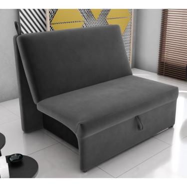 Imagem de Sofá Cama Para Descanso Galway Suede Cinza