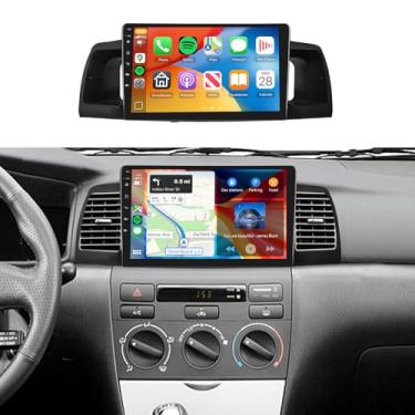 Imagem de Rádio estéreo de carro 4 + 64 G para Toyota Corolla EX 2005-2012, tela sensível ao toque de 9 polegadas/Android 13/Wireless CarPlay/Android Auto/DSP EQ/GPS/WiFi/Bluetooth/FM/RDS/SWC/HD