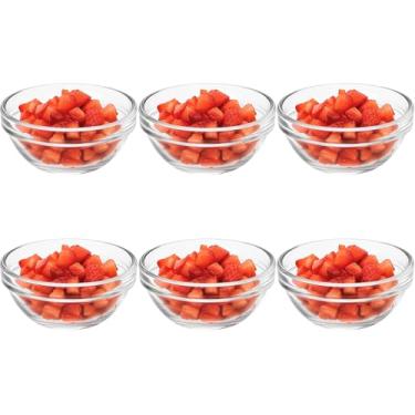 Imagem de CAOXIAOXUYAO Pacote com 6 mini tigelas de preparação de vidro – ramequins pequenos de 70 g para condimentos, molhos, organização de cozinha
