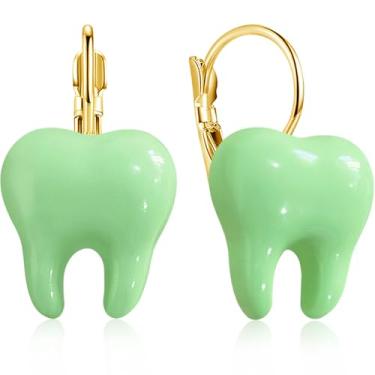 Imagem de unixmoment Brincos pendentes femininos leves e minimalistas, feitos à mão, de resina, com fecho traseiro, Large, Resina, Sem pedra preciosa