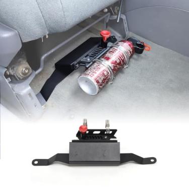 Imagem de HIRUFAIT Suporte de extintor de incêndio para Honda Pilot 2003-2008, barra de rolagem ajustável, suporte de extintor de incêndio para assento de copiloto, liberação rápida, alumínio (03-08)