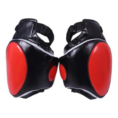 Imagem de YIJU Protetor de coxa Muay Thai, protetor de perna em EVA para chutes, tapete esportivo para Taekwondo, Preto Vermelho