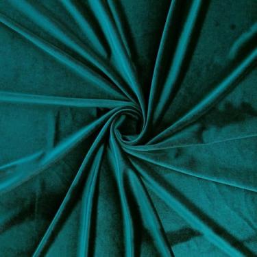 Imagem de ZELOUF FABRICS Veludo elástico | Tecido por jarda | DIY, costura, casamento, noiva, vestido, dança, fantasia, artesanato | 1 jarda
