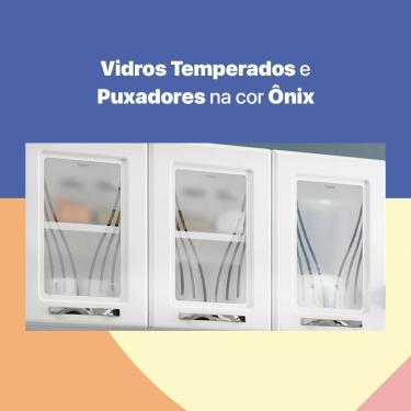 Imagem de Armário De Cozinha De Aço Aéreo Triplo Médio Telasul Branco