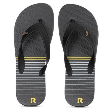 Imagem de Chinelo Reserva Listra Summer Preto Branco e Dourado - Masculino-Masculino