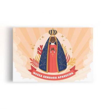 Imagem de Quadro Nossa Senhora Aparecida Religião Canvas 60X40Cm - Plimshop