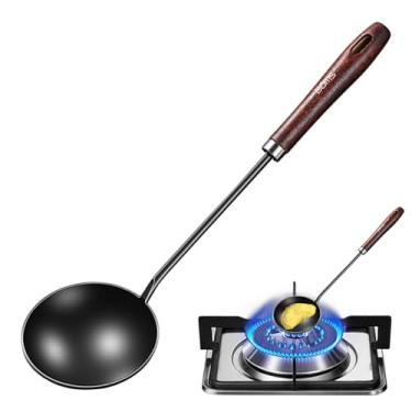 Imagem de Colher de sopa, concha de metal antiaderente | Utensílios de cozinha multifuncionais, utensílios de cozinha portáteis para uso diário, acampamento