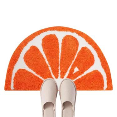 Imagem de Tapetes de banheiro - Tapetes de banheiro laranja | Tapete macio absorvente antiderrapante lavável na máquina decoração de casa para banheira e entrada