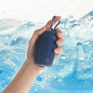 Imagem de LINGBI DAMI Toalha de resfriamento azul escuro (89 x 30 cm) toalha de fibra macia e respirável, adequada para ioga, exercícios, corrida, academia, treino e mais atividades