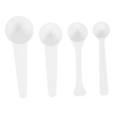 Imagem de Conjunto de medição de plástico, 4 peças, colher de sopa para café, proteína, chá, produtos secos, utensílios de cozinha brancos para medição precisa